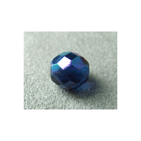 Facettes en verre de Bohême 10mm Aigue Foncé AB (x1)