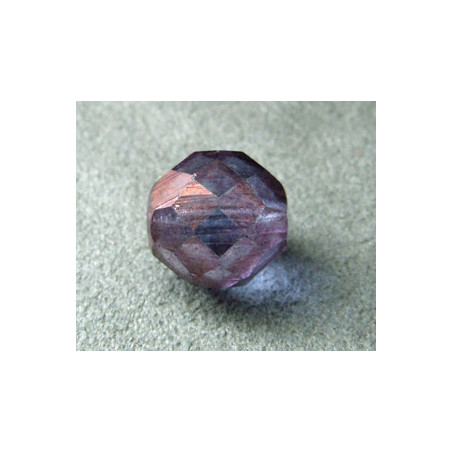 Facettes en verre de Bohême 12mm Cognac (x1)