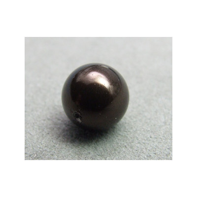 Perle ronde nacrée Swarovski 10mm Deep Brown (x1)