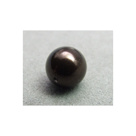Perle ronde nacrée Swarovski 10mm Deep Brown (x1)