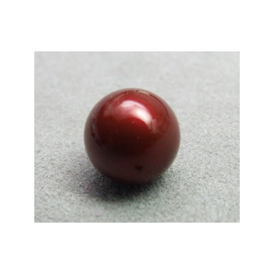 Perle ronde nacrée Swarovski 10mm Bordeaux (x1)