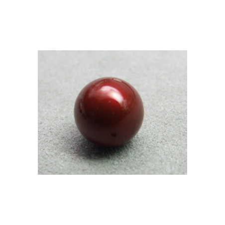 Perle ronde nacrée Swarovski 10mm Bordeaux (x1)