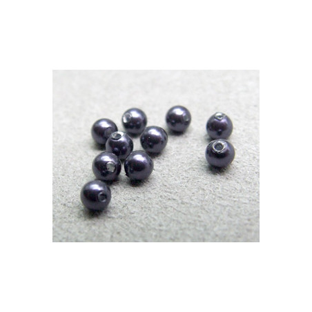 Perle ronde nacrée Swarovski 3mm Dark Purple (x20)
