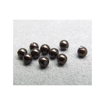 Perle ronde nacrée Swarovski 3mm Deep Brown (x20)