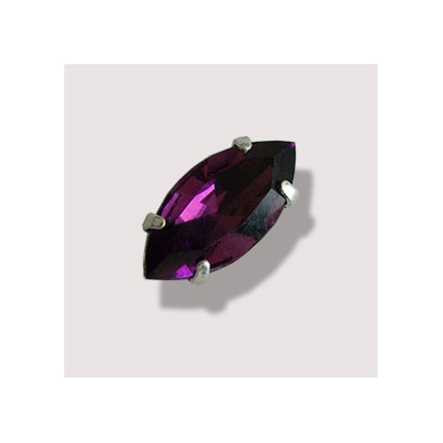 Navette sertie 15x7 Amethyst (X1) Navette sertie 15x7 Amethyst (X1)