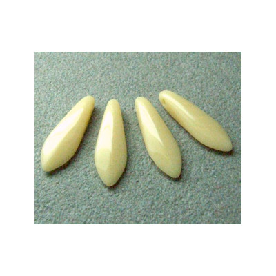 Dague en verre de Bohême 5x16mm - Opaque Light Beige (x20)