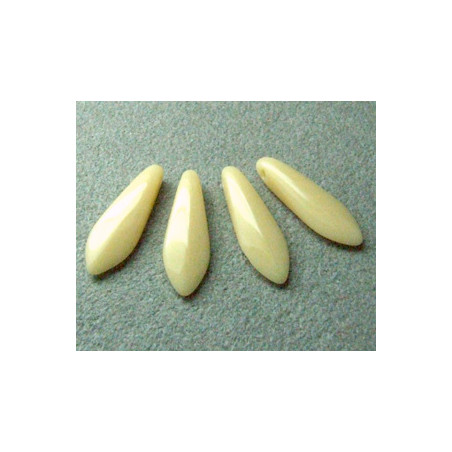 Dague en verre de Bohême 5x16mm - Opaque Light Beige (x20)