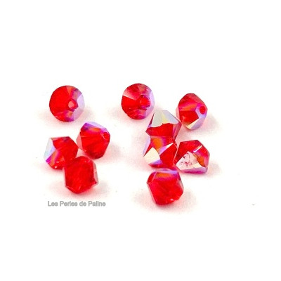 Toupies 4mm Light Siam AB - réf. 5328 Xilion (x20) Toupies 4mm Light Siam AB - réf. 5328 Xilion (x20)