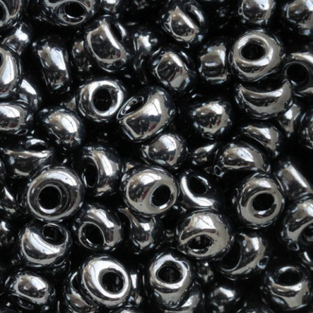 MA-0451 Gouttes Miyuki Magatamas 4mm Gun Metal 451 (=DB001) (x 10gr)