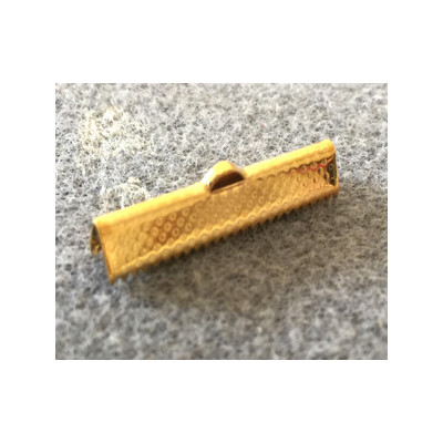 Embout à Clipser rectangle Golden 30x8x5mm trou:1x3mm (x10) Embout à Clipser rectangle Golden 30x8x5mm trou:1x3mm (x10)