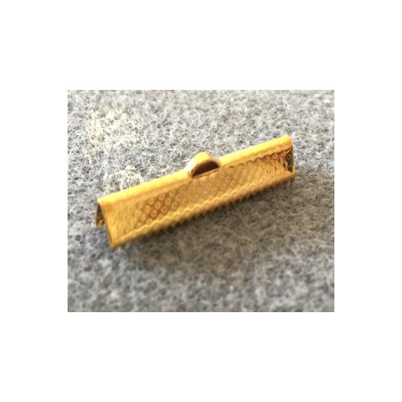 Embout à Clipser rectangle Golden 30x8x5mm trou:1x3mm (x10)