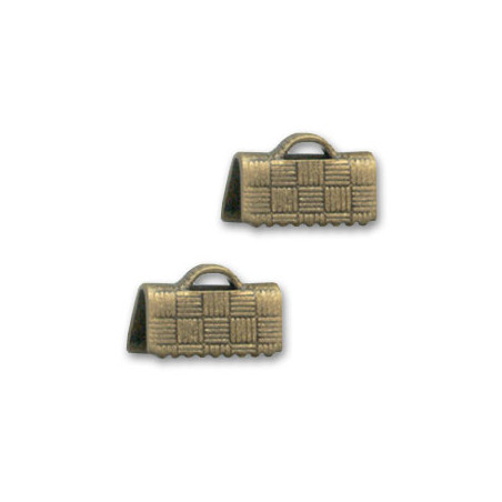 Embout pince 10x5mm Bronze (x2)