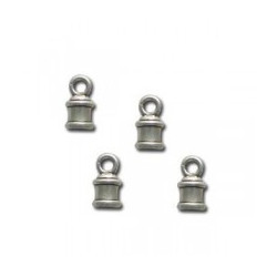 Embout 10x2mm vieil argent (x2) 