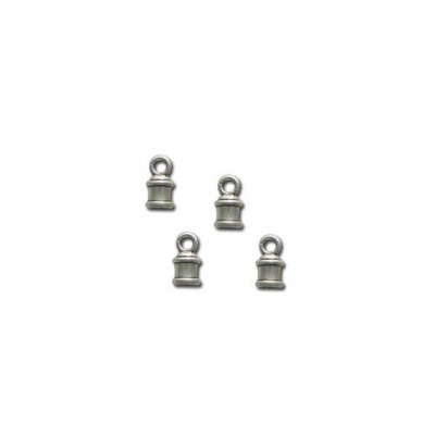 Embout 10x2mm vieil argent (x2) 