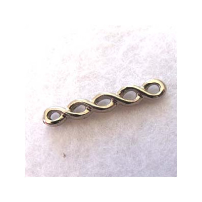 Intercalaire 5 rangs Argenté 35X4mm(X1) Intercalaire 5 rangs Argenté 35X4mm(X1)