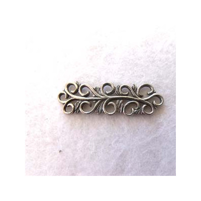 Intercalaire 5 rangs Argenté 33x10mm(X1) Intercalaire 5 rangs Argenté 33x10mm(X1)