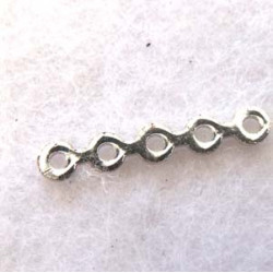 Intercalaire 5 rangs Argenté 18x3mm(X1)