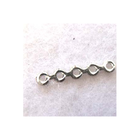Intercalaire 5 rangs Argenté 18x3mm(X1)