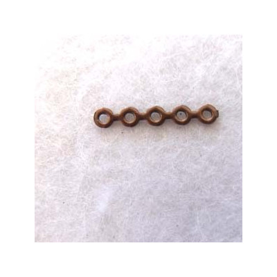 Intercalaire 5 rangs Cuivre 18X3mm(X1) Intercalaire 5 rangs Cuivre 18X3mm(X1)