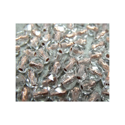 Facettes de Bohême 4mm Cristal Ligné Copper (x100)
