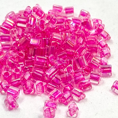 Triangles TOHO 11/0 Crystal Luster Hot Pink Lined Ref 785 (x10gr)