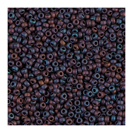 R11-2016 Rocailles 11/0 Matte Mettallic Brown  Irisé (x 10gr)
