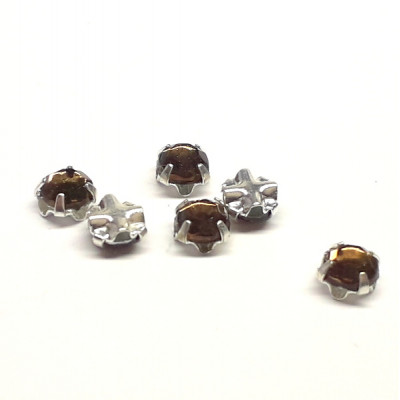 Strass à Coudre 4mm Smoked Topaz (X10)