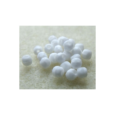 Facettes en verre de Bohême 2mm White Alabaster (X100)