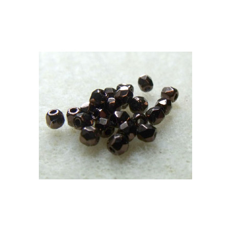 Facettes en verre de Bohême 2mm Dark Bronze (X100)