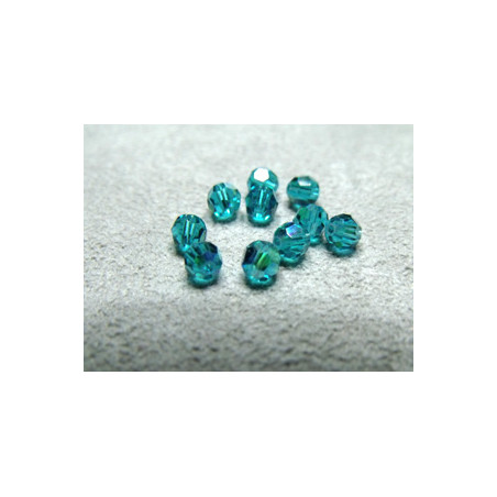 Ronde Swarovski 5000 4mm Blue Zircon AB (x10)