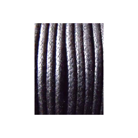 Coton Ciré 3mm Noir (X1m)