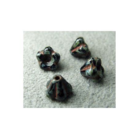 Baby Bell 4X6mm Jet - Picasso (x50)