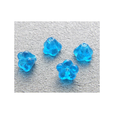 Baby Bell 4X6mm Capri Blue (x50)