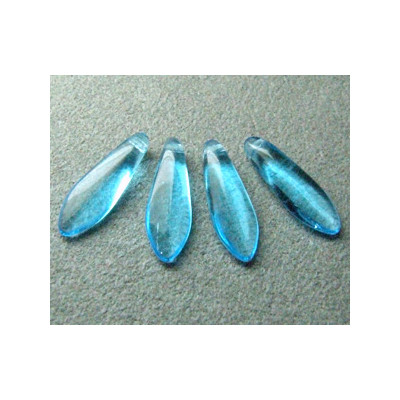 Dague en verre de Bohême 5x16mm - Aquamarine (x20)