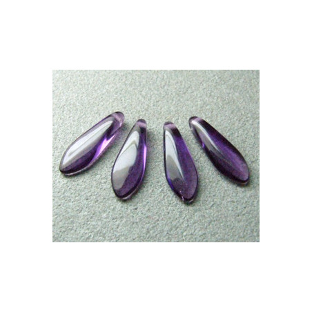 Dague en verre de Bohême 5x16mm - Tanzanite (x20)