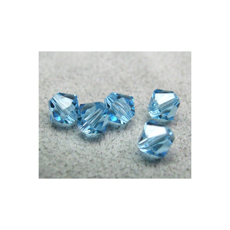 Perle toupie en cristal Swarovski 5301 5mm Aquamarine (x10)
