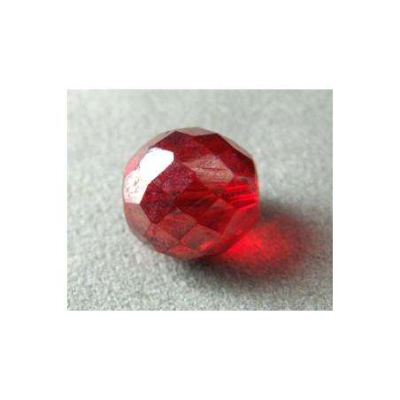 Facettes en verre de Bohême 14mm Siam Ciré (x1)