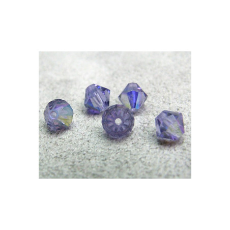 Perle toupie en cristal Swarovski 5301 5mm Tanzanite AB (x10)