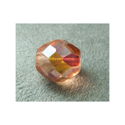 Facettes en verre de Bohême 12mm Peach AB (x1)