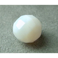 Facettes en verre de Bohême 12mm White Opal (x1)