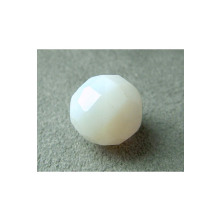 Facettes en verre de Bohême 12mm White Opal (x1)