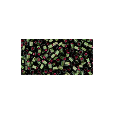 Cubes 1,5mm Dyed Silver-Lined Pink Frosted Olivine Ref 2204 (x10gr)