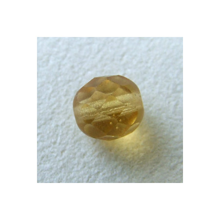 Facettes en verre de Bohême 8mm Light Topaz (x10)