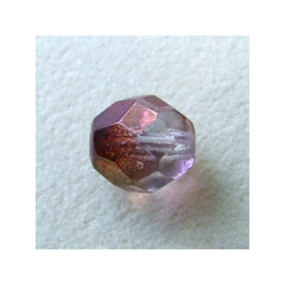 Facettes en verre de Bohême 8mm Crystal Amethyst Hurricane AB (x10)