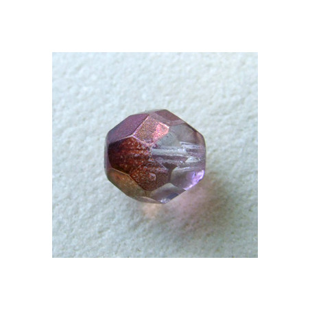 Facettes en verre de Bohême 8mm Crystal Amethyst Hurricane AB (x10)