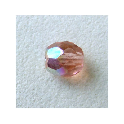 Facettes en verre de Bohême 8mm Peach AB (x10)