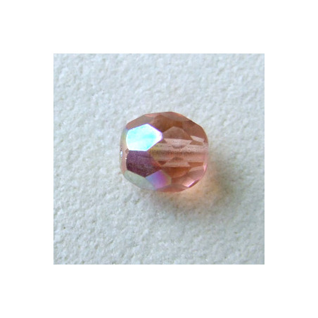 Facettes en verre de Bohême 8mm Peach AB (x10)