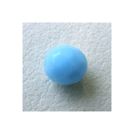 Facettes en verre de Bohême 8mm Turquoise Alabaster (x10)