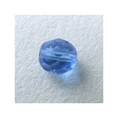 Facettes en verre de Bohême 8mm Sapphire (x10)