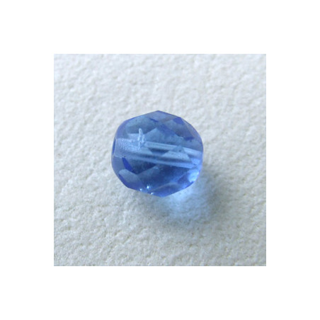 Facettes en verre de Bohême 8mm Sapphire (x10)